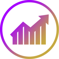 Increasing Graph Fill Icon
